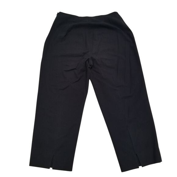 Piazza Sempione Audrey Capri Pants 42 Women’s Cotton Twill Black Stretch US 6 - Picture 4 of 14